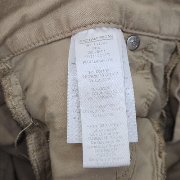 Good American Good Classic Pants Womens 10 30 Tan High Rise Stretch Casual 0210X - Picture 5 of 8